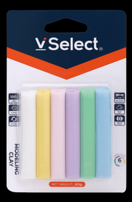 VSelect MODELING CLAY 60g Macaron 6Colors VS195841